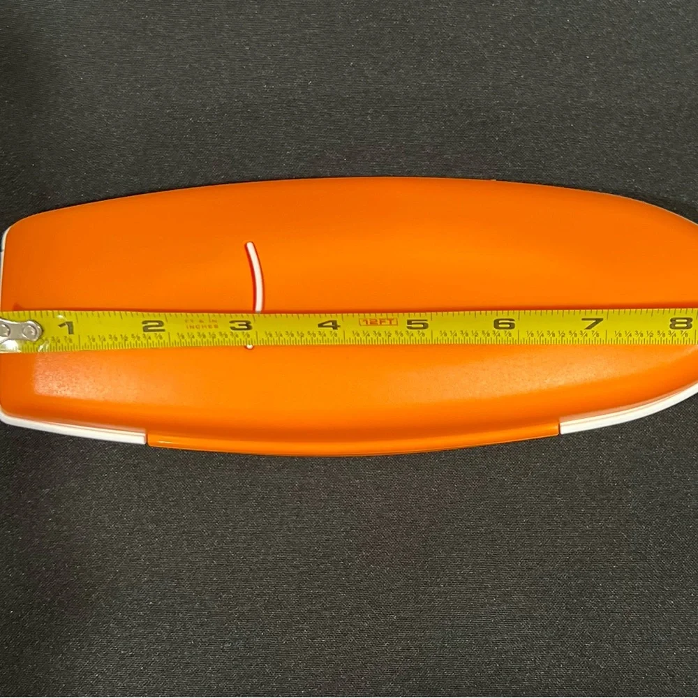 NWOT Tupperware Sleek Orange & White Pencil Case